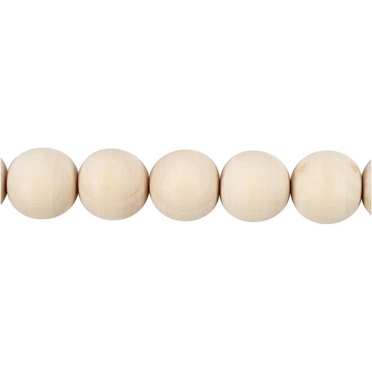Produktbild: Creativ Company Holzperle, D 20 mm, Lochgr&ouml;&szlig;e 4 mm, 14 Stk