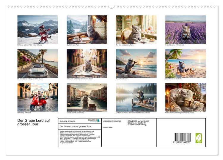 Produktbild: Der Graue Lord auf grosser Tour (hochwertiger Premium Wandkalender 2027 DIN A2 quer), Kunstdruck in Hochglanz