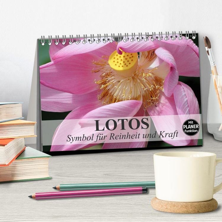 Produktbild: Lotos. Symbol f&uuml;r Reinheit und Kraft (Tischkalender 2026 DIN A5 quer), CALVENDO Monatskalender