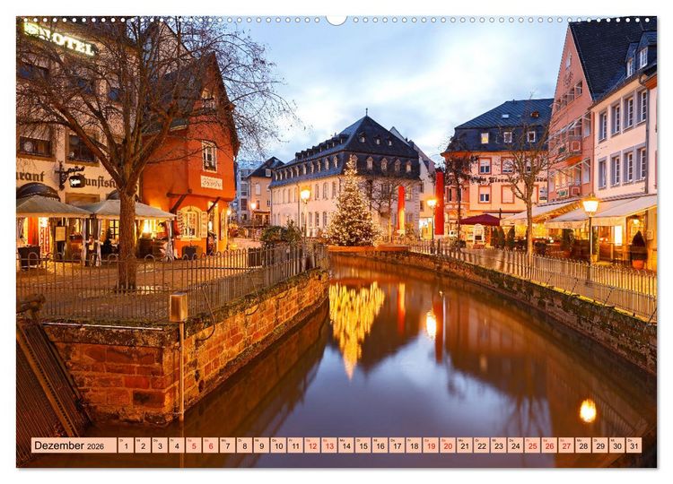 Produktbild: Idyllisches Saarburg (Wandkalender 2026 DIN A2 quer), CALVENDO Monatskalender