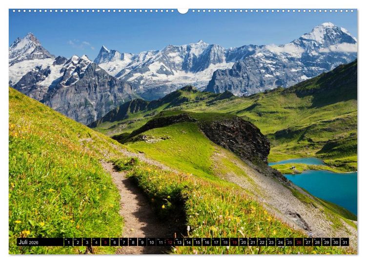 Produktbild: Schweizer Alpen. Natur und Landschaften (hochwertiger Premium Wandkalender 2026 DIN A2 quer), Kunstdruck in Hochglanz