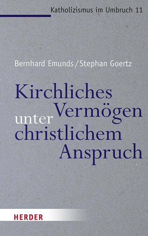 Produktbild: Kirchliches Verm&ouml;gen unter christlichem Anspruch