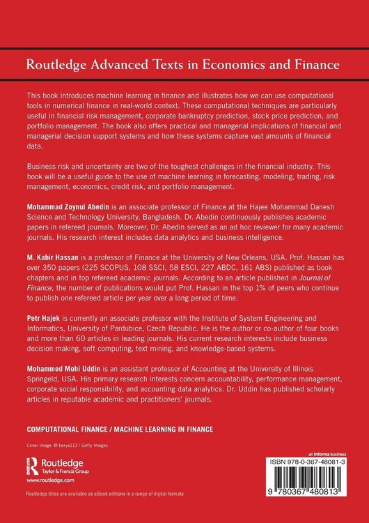 Produktbild: The Essentials of Machine Learning in Finance and Accounting