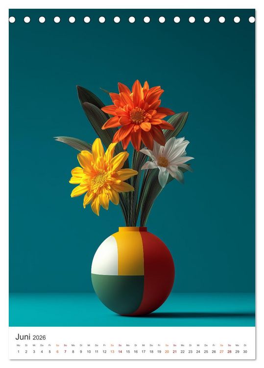 Produktbild: Die Sprache der Blumen (Tischkalender 2026 DIN A5 hoch), CALVENDO Monatskalender