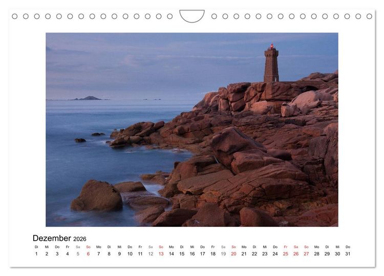 Produktbild: Bretagne - C&ocirc;te de Granit Rose (Wandkalender 2026 DIN A4 quer), CALVENDO Monatskalender