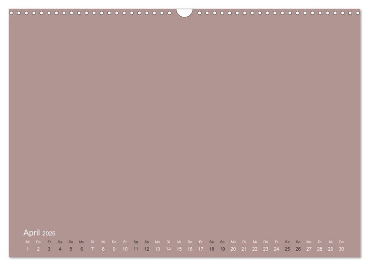 Produktbild: DIY Bastel-Kalender -Erdige Pastell Farben- Zum Selbstgestalten (Wandkalender 2026 DIN A3 quer), CALVENDO Monatskalender