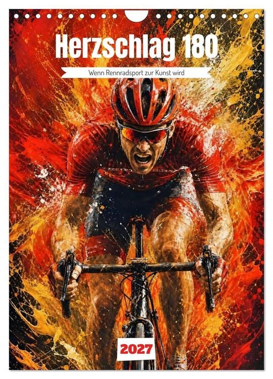 Produktbild: Herzschlag 180 - Wenn Rennradsport zur Kunst wird (Wandkalender 2027 DIN A4 hoch), CALVENDO Monatskalender