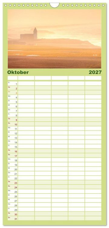 Produktbild: Familienplaner 2027 - Sehnsucht D&auml;nemark - Danmark mit 5 Spalten (Wandkalender, 21 x 45 cm) CALVENDO