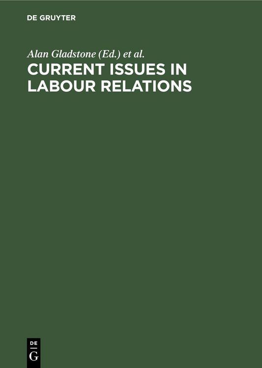 Produktbild: Current Issues in Labour Relations