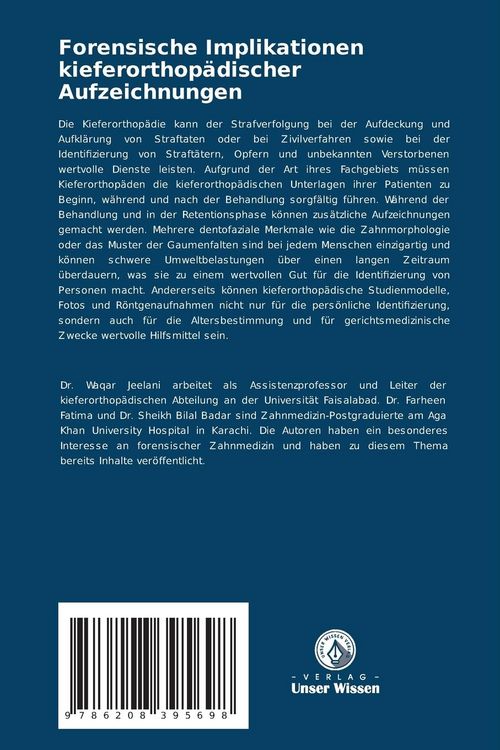 Produktbild: Forensische Implikationen kieferorthop&auml;discher Aufzeichnungen