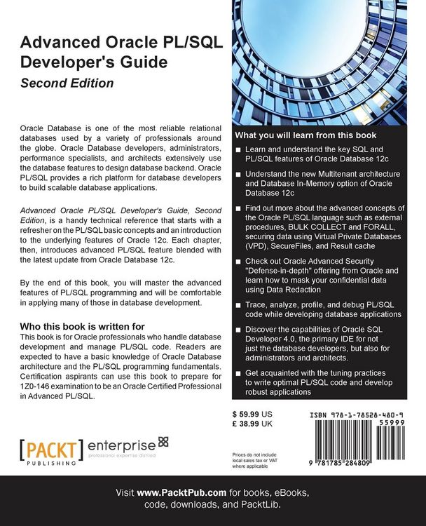 Produktbild: Advanced Oracle PL/SQL Developer's Guide - Second Edition