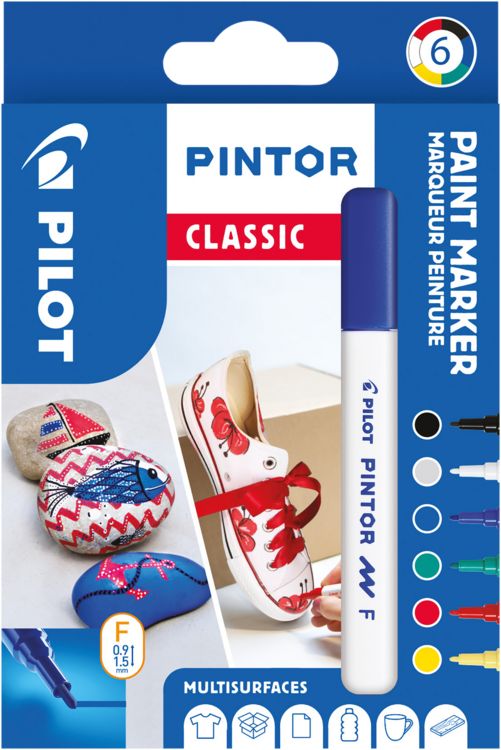 Produktbild: PILOT Marker Pintor Klassik fein 6er Set