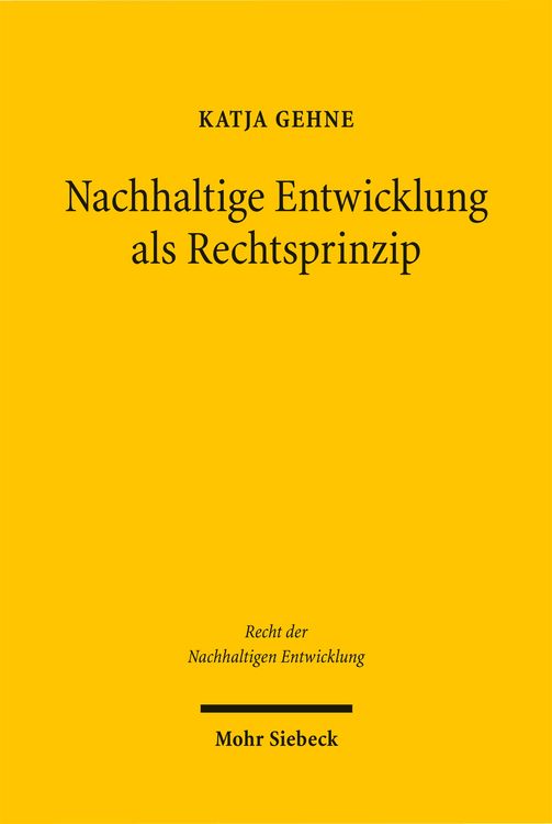 Produktbild: Nachhaltige Entwicklung als Rechtsprinzip
