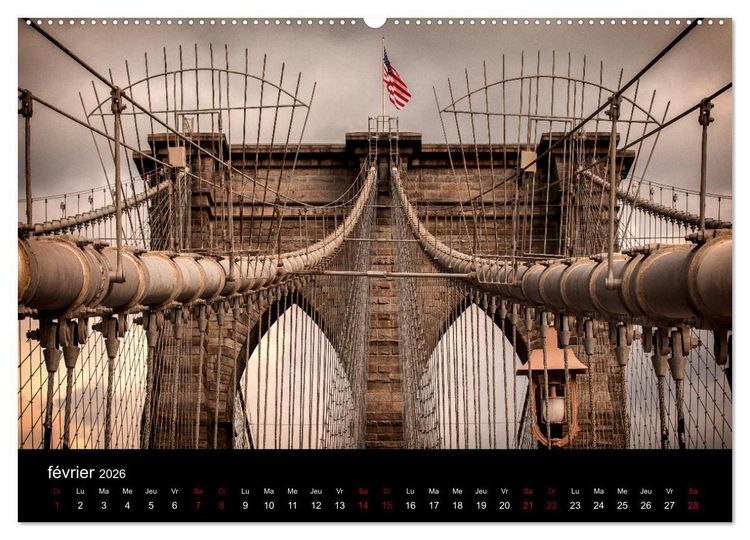 Produktbild: Balade New-Yorkaise, Manhattan (Calendrier mural 2026 DIN A2 vertical) calendrier de bureau