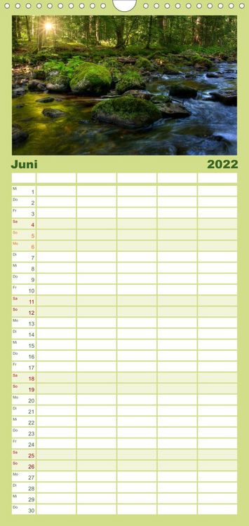Produktbild: Harz Landschaften - Familienplaner hoch (Wandkalender 2022 , 21 cm x 45 cm, hoch)