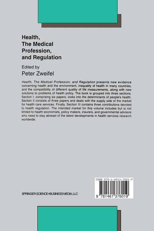 Produktbild: Health, the Medical Profession, and Regulation