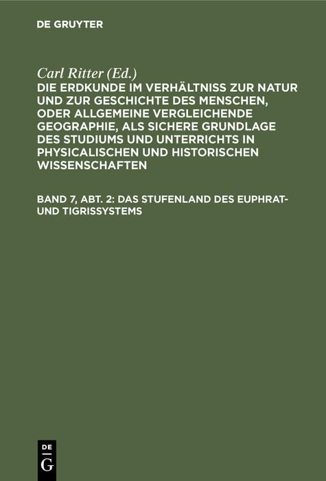 Produktbild: Das Stufenland des Euphrat- und Tigrissystems