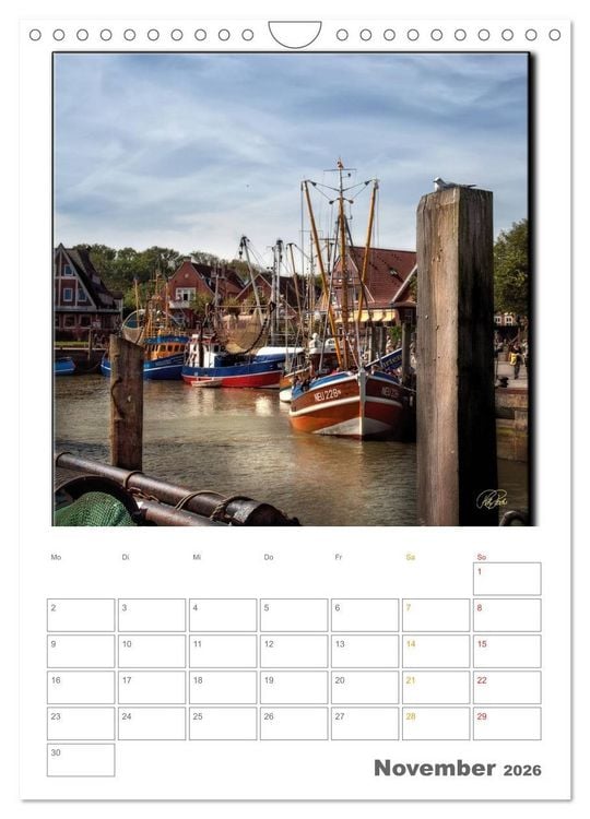 Produktbild: Ostfriesland - Hafen Neuharlingersiel (Wandkalender 2026 DIN A4 hoch), CALVENDO Monatskalender