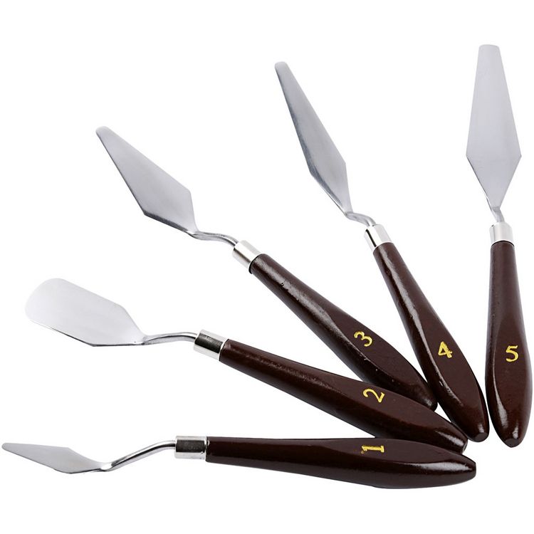 Produktbild: Creativ Company Palettmesser - Set , L 17-23 cm, B 1,5-2,5 cm, 5 Stk