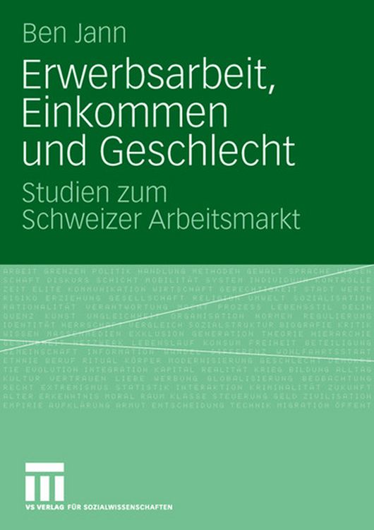 Produktbild: Erwerbsarbeit, Einkommen und Geschlecht