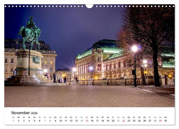Produktbild: Wien nach Sonnenuntergang (Wandkalender 2026 DIN A3 quer), CALVENDO Monatskalender