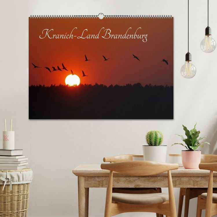 Produktbild: Kranich-Land Brandenburg (Wandkalender 2026 DIN A2 quer), CALVENDO Monatskalender