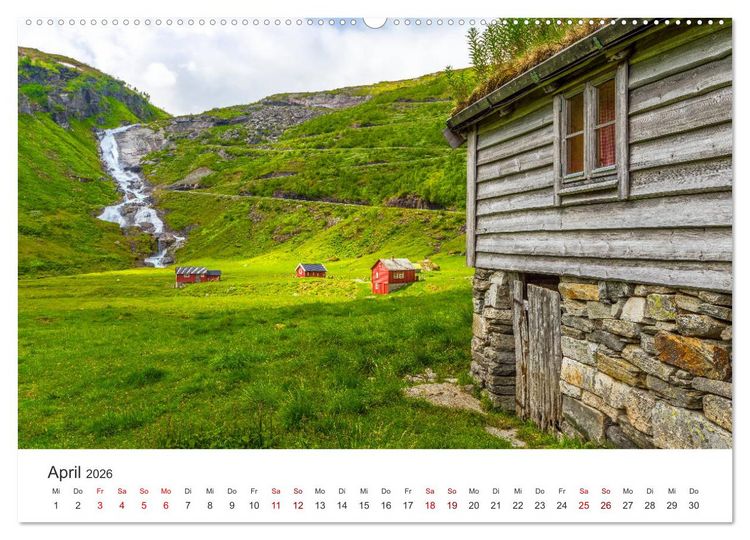Produktbild: Norwegen - Landschaften und Fjorde im westlichen Norwegen (hochwertiger Premium Wandkalender 2026 DIN A2 quer), Kunstdruck in Hochglanz