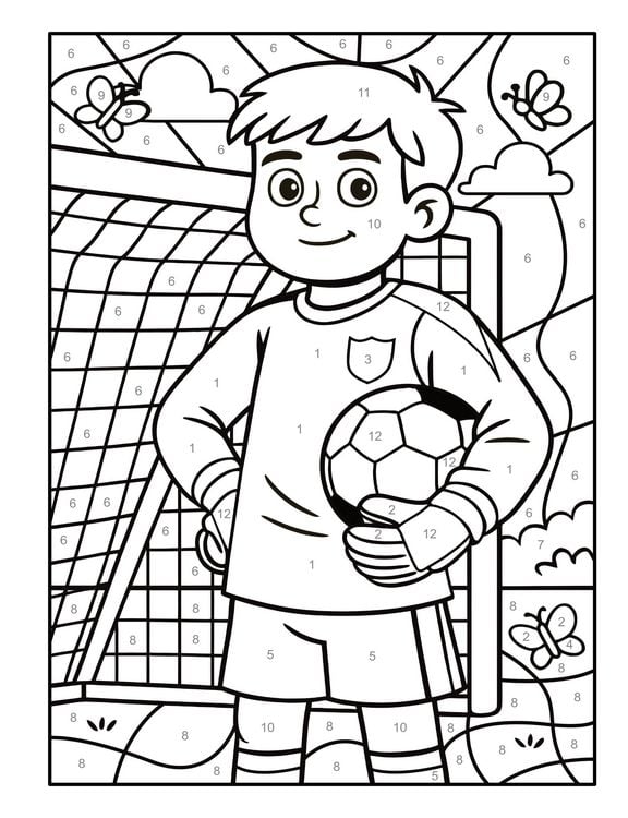 Produktbild: Malen nach Zahlen Fu&szlig;ball Malbuch f&uuml;r Kinder ab 5&ndash;7 Jahren