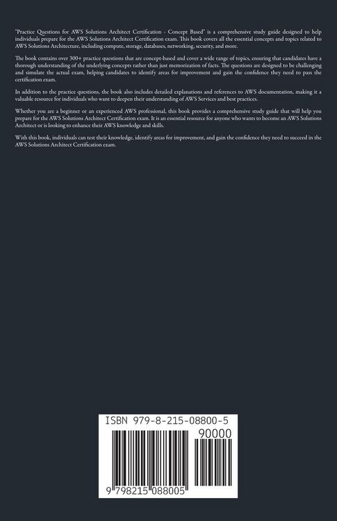 Produktbild: Concept Based Practice Questions for AWS Solutions Architect Certification Latest Edition 2026