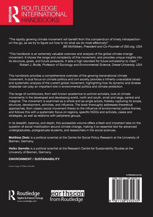 Produktbild: Routledge Handbook of the Climate Change Movement
