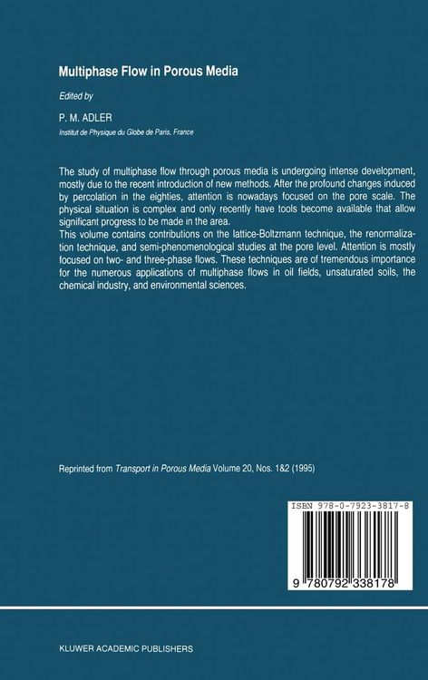 Produktbild: Multiphase Flow in Porous Media