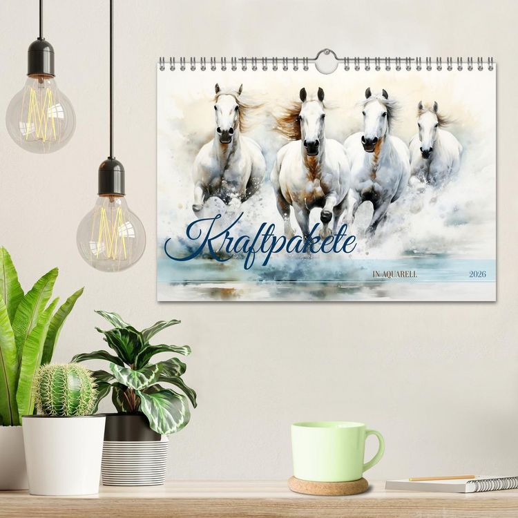 Produktbild: Kraftpakete in Aquarell (Wandkalender 2026 DIN A4 quer), CALVENDO Monatskalender