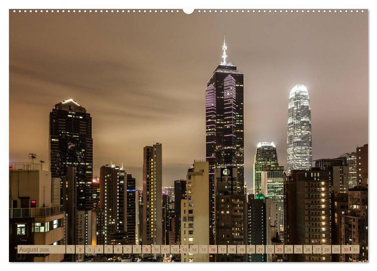 Produktbild: HONGKONG Skyline und Stadtleben (hochwertiger Premium Wandkalender 2026 DIN A2 quer), Kunstdruck in Hochglanz