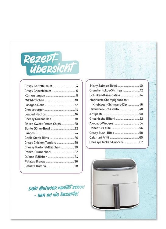 Produktbild: Rezepte f&uuml;r den AIRFRYER