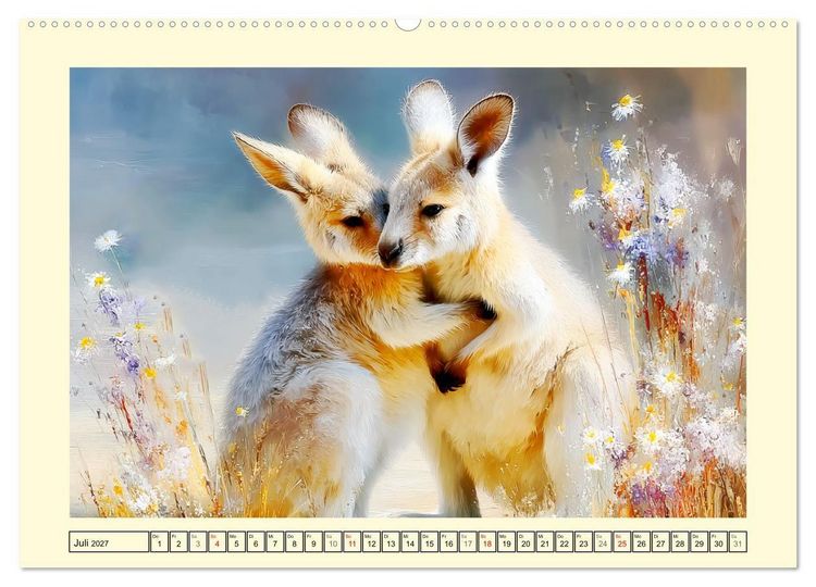 Produktbild: K&auml;ngurus. Spa&szlig; zwischen Sand, Wind und Wellen (Wandkalender 2027 DIN A2 quer), CALVENDO Monatskalender