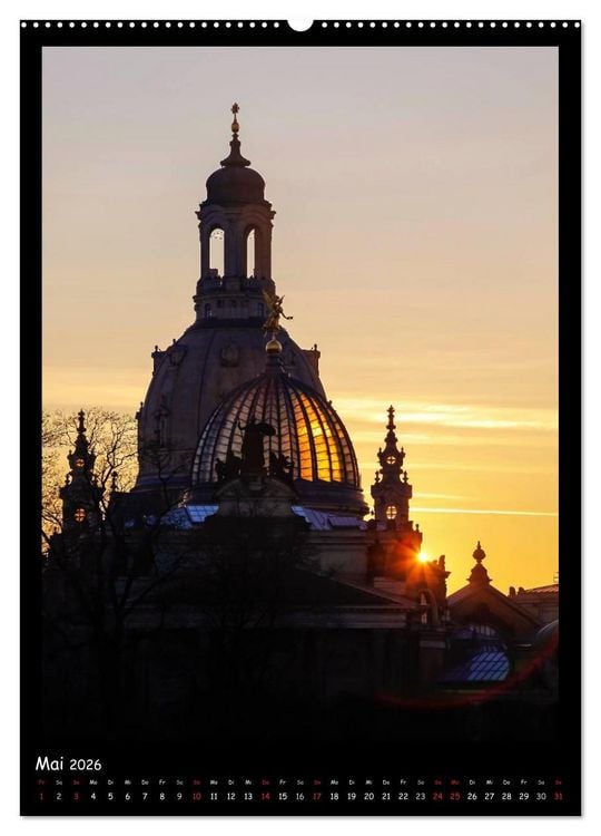 Produktbild: Frauenkirche Dresden (hochwertiger Premium Wandkalender 2026 DIN A2 hoch), Kunstdruck in Hochglanz