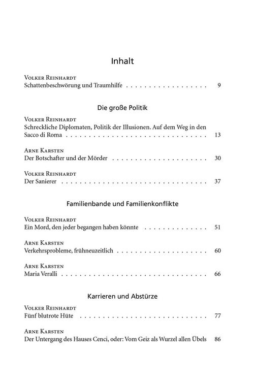 Kardinäle, Künstler, Kurtisanen