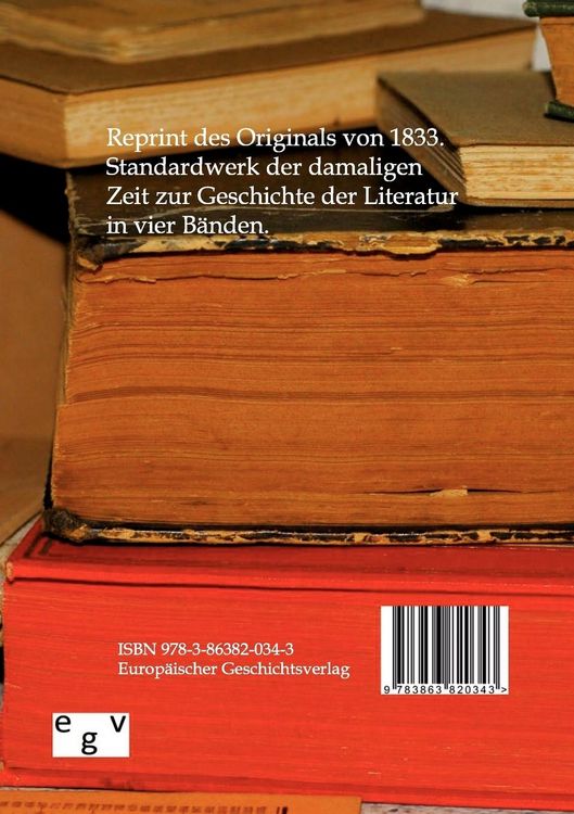 Produktbild: Handbuch der Geschichte der Litteratur