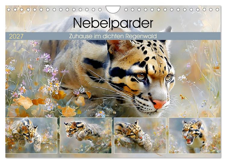 Produktbild: Nebelparder. Zuhause im dichten Regenwald (Wandkalender 2027 DIN A4 quer), CALVENDO Monatskalender