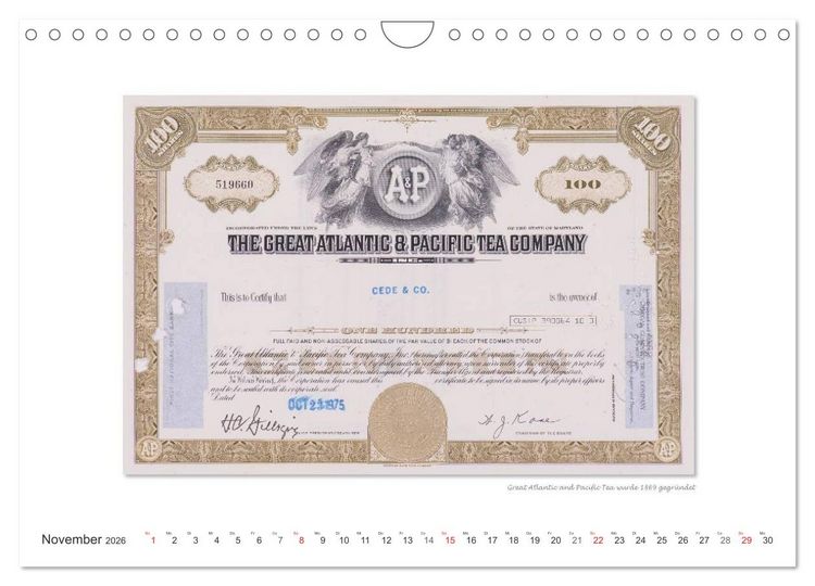 Produktbild: Aktien & Wertpapiere / CH-Version (Wandkalender 2026 DIN A4 quer), CALVENDO Monatskalender