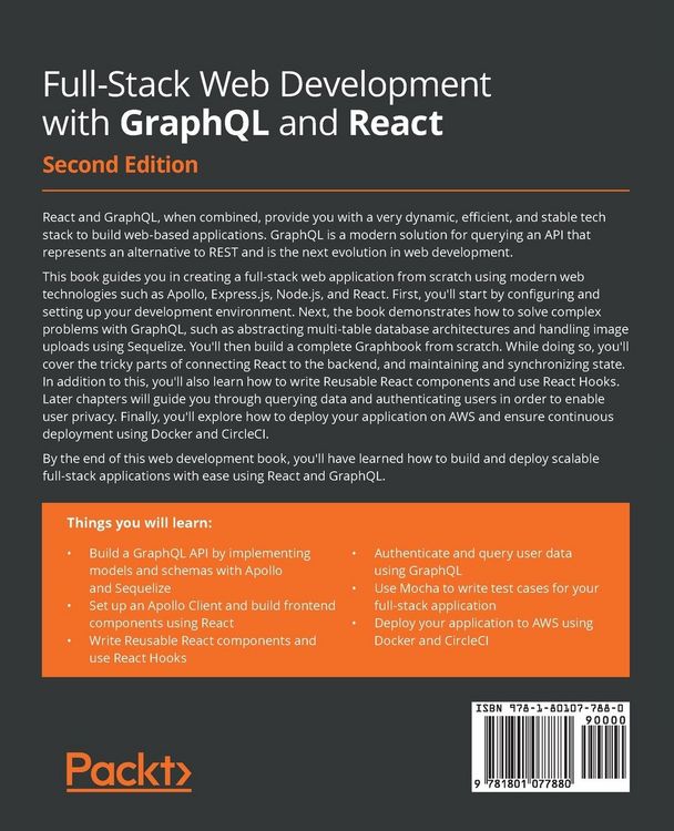 Produktbild: Full-Stack Web Development with GraphQL and React - Second Edition