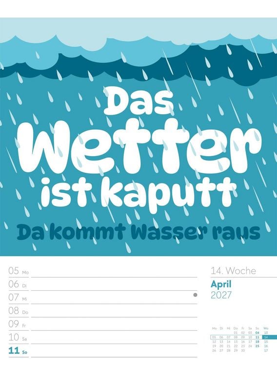 Produktbild: Klartext Spr&uuml;chekalender Wochenplaner 2027