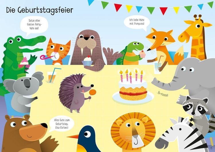 Produktbild: Mein Immer-wieder-Stickerbuch: Tierisch lustige H&uuml;te