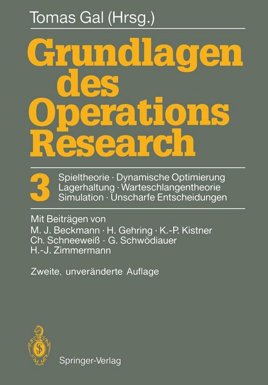 Produktbild: Grundlagen des Operations Research