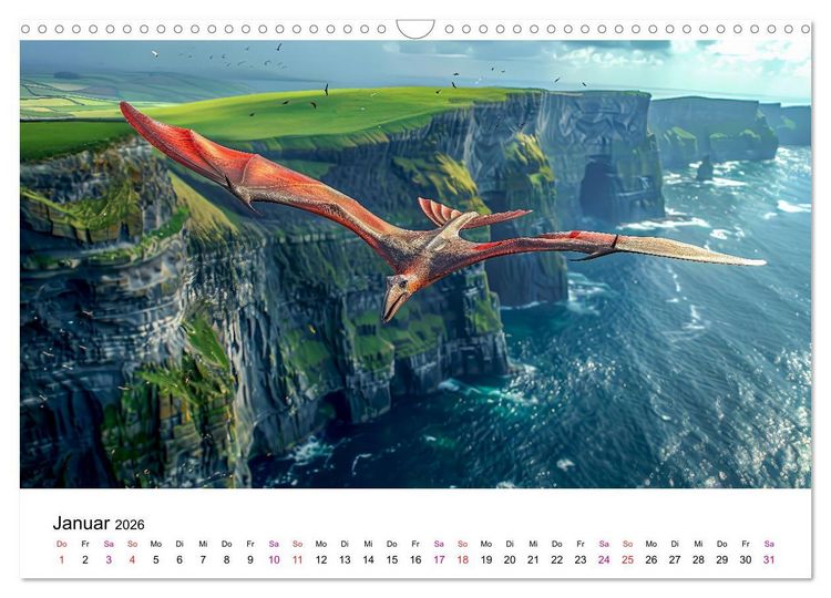 Produktbild: Reise in die Urzeit (Wandkalender 2026 DIN A3 quer), CALVENDO Monatskalender