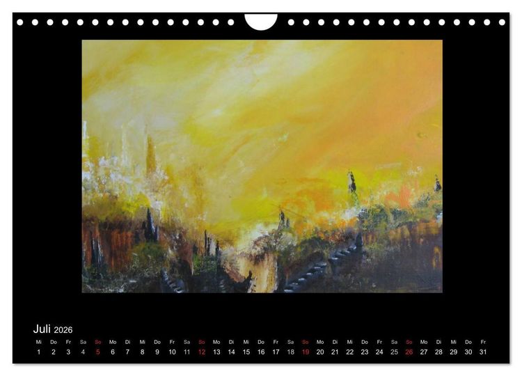 Produktbild: Kunstkalender von Michaela Nagel (Wandkalender 2026 DIN A4 quer), CALVENDO Monatskalender