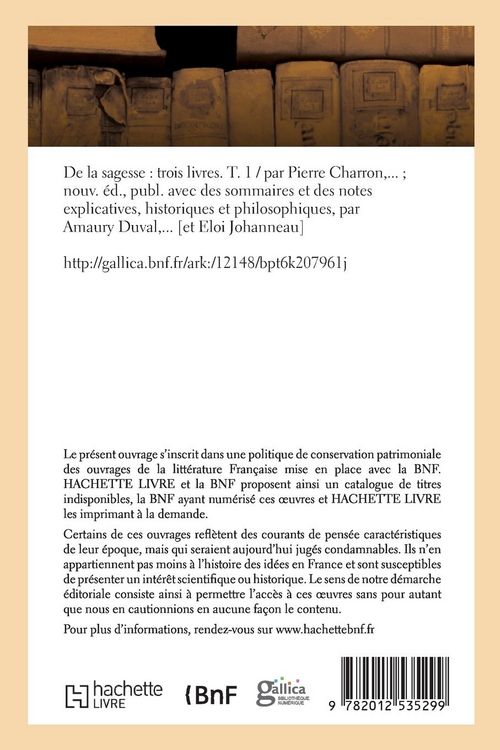 Produktbild: De la sagesse