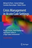 Produktbild: Crisis Management in Acute Care Settings