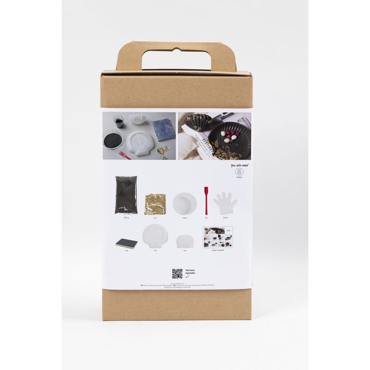 Produktbild: Creativ Company Kreativ Set Harzgie&szlig;en, Muschel, Schwarz, Gold