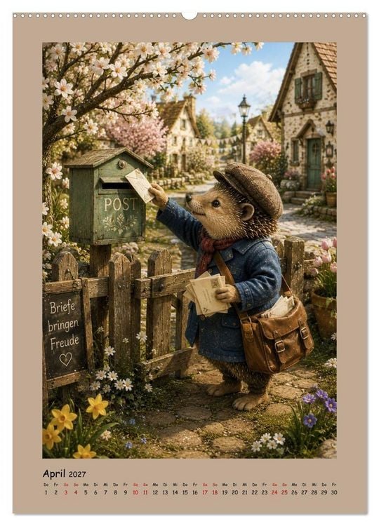 Produktbild: Das kleine Walddorf (hochwertiger Premium Wandkalender 2027 DIN A2 hoch), Kunstdruck in Hochglanz